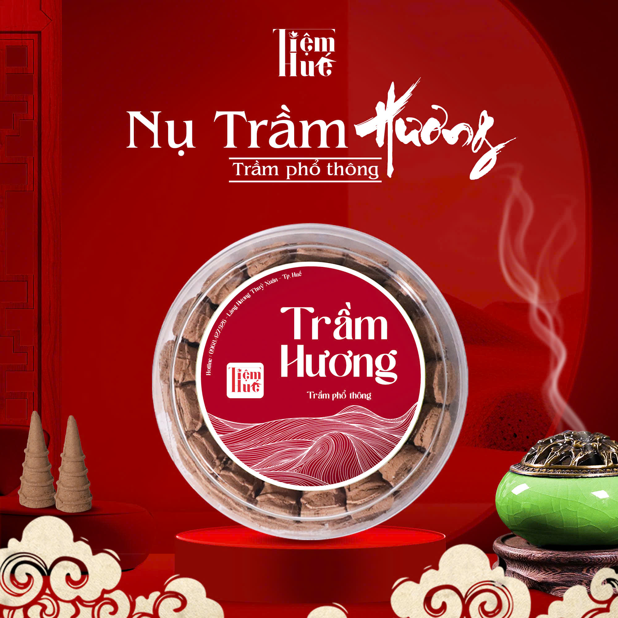 Nhang Nụ Trầm Hương Tiệm Huế – Hộp 40 Nụ